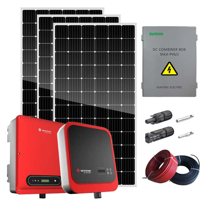 70KW Home Solar Power System New Energy Off-Grid Inverter with MPPT Controller Ground Roof Mounting Brackets Lead Acid Battery Sunket