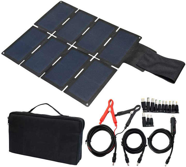 60W Foldable Portable Solar Panel Charge Kit for On-the-Go Charging Empery Solar