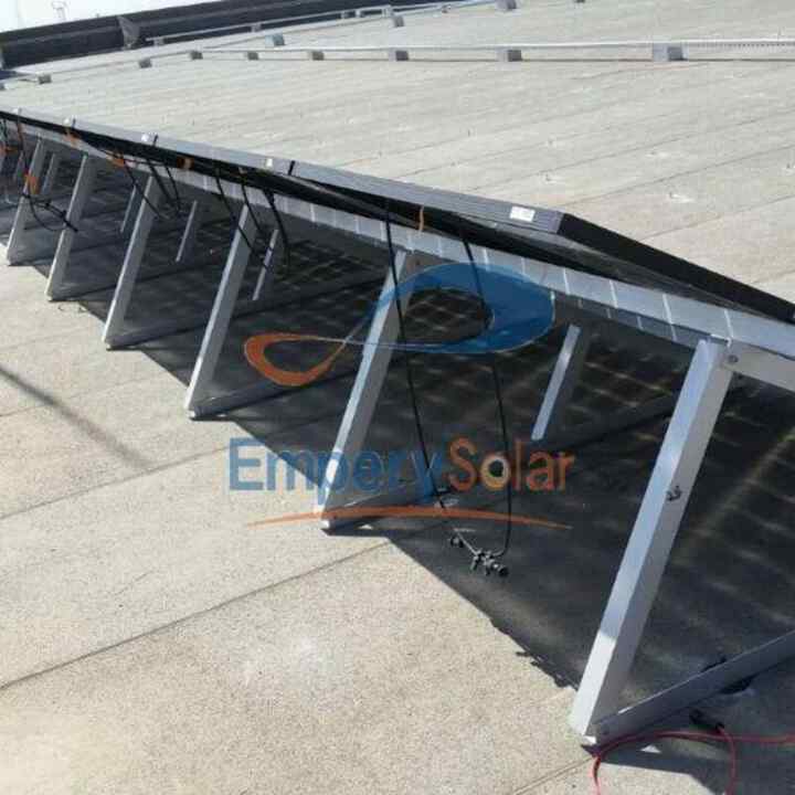 Flat Roof Solar Panel Mounting System Hot-Dip Galvanized Steel Q235 10kW Commercial Use EmperySolar