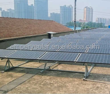 10kW Single-Axis Automatic Solar Tracker System Hot-Dip Galvanized Steel Q235 Roof Commercial Use EmperySolar