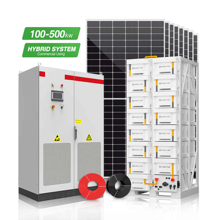 250KW Commercial Solar Power System with Lithium Ion Battery Storage 50KW-200KW Ranges Liquid Cooling SUNKET ESS
