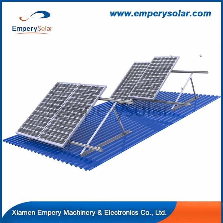 10kW Single-Axis Automatic Solar Tracker System Hot-Dip Galvanized Steel Q235 Roof Commercial Use EmperySolar