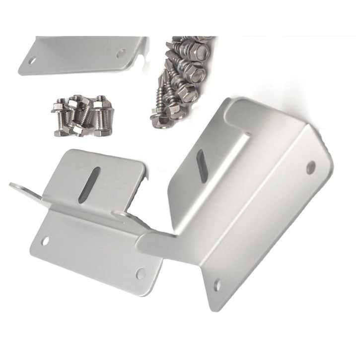 PV Solar Panel Mounting ABS Bracket Z Bracket Wind Load 60m/s Anodized Surface Caravan Yacht Flat Roof Installation Emperysolar