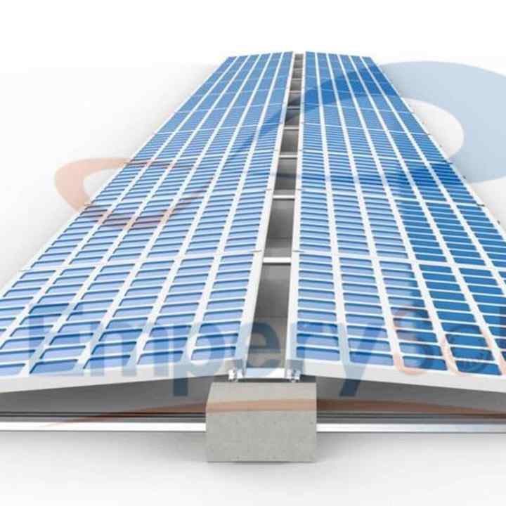 Solar Ballasted Mounting Brackets EPDM Ballast Flat Roof PV Racking System for Photovoltaic Installations EmperySolar