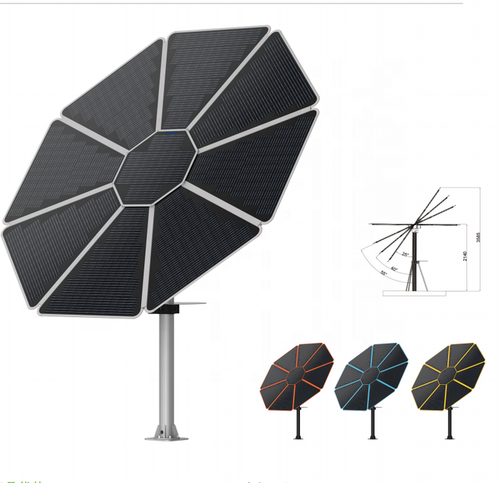 Solar Sunflower One Axis Solar Tracker with Manual Tracking Multi-Function Solar Panel Mounting Bracket for Solar Home Applications Empery Solar