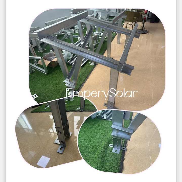 Solar Panel Ground Mounting System Zinc Aluminum Magnesium Structure for Outdoor Solar Installation EmperySolar