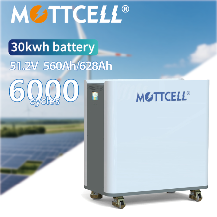 30kwh Battery for Energy Storage Home Solar Power System Lithium Energy Storage with 30000Wh Capacity Mottcell