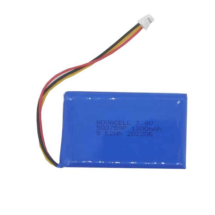 High Quality 3.7v Lithium Polymer Battery 7.4v 1500mah 1300mAh Lipo Battery 503759 Rechargeable Li Ion Batteries for Power Tools Solar Energy Storage Systems NOVACELL