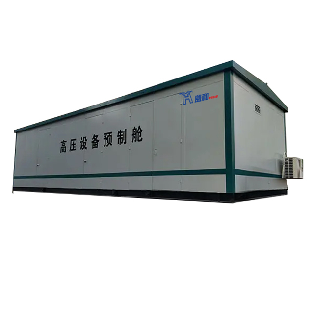 126kV Composite Electrical Prefabricated Compartment IP54/IP56 Prefabricated Cabin for Power Booster Station with A-Level Fire Protection