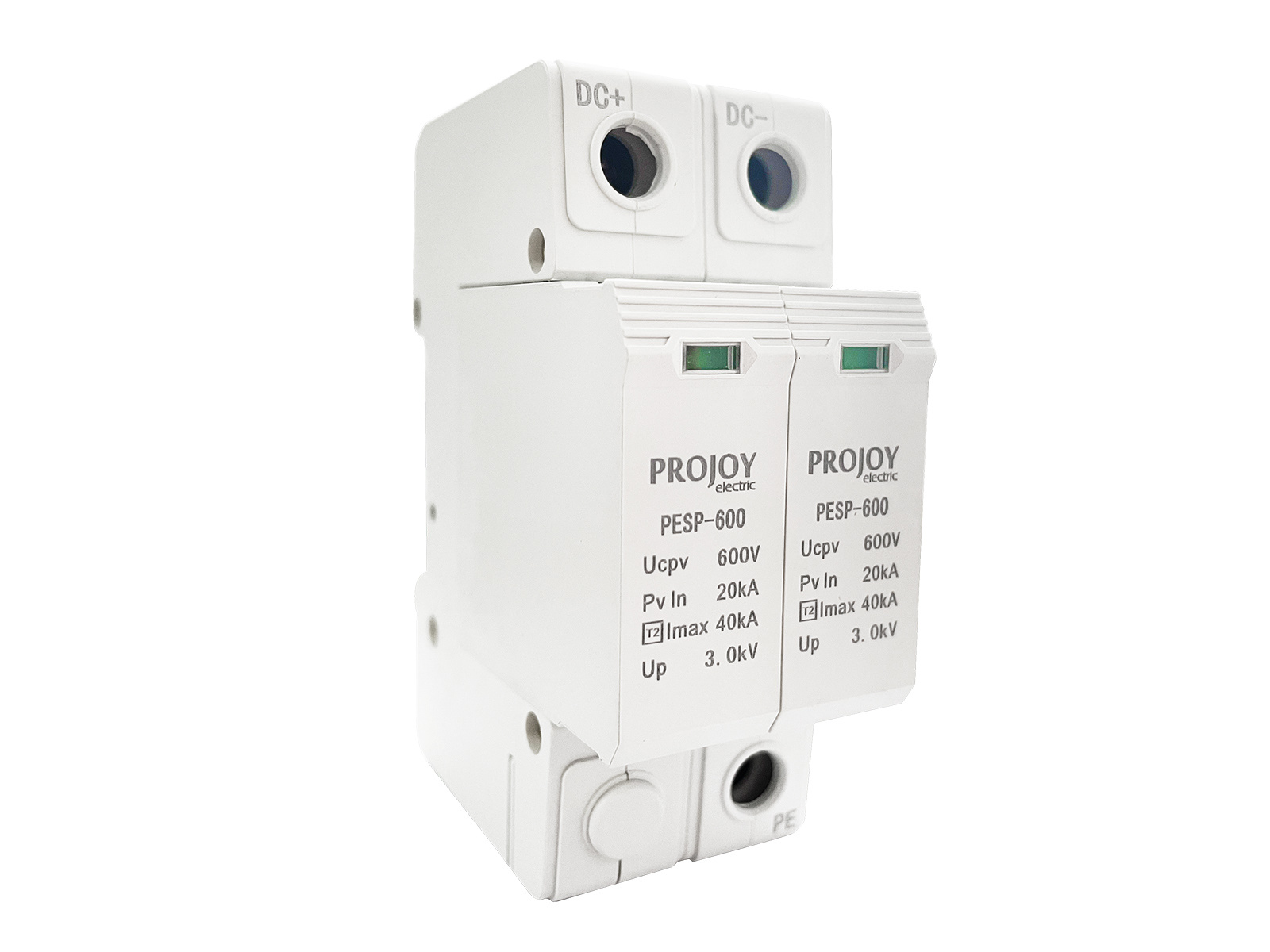 DC SPD PESP Series Surge Protector 1500Vdc 40kA 20kA for Photovoltaic Systems