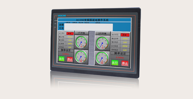 VI10 Human Machine Interface 800×480 Resolution 32-bit RISC CPU Industrial Touchscreen HMI for PLC Control Systems Veichi