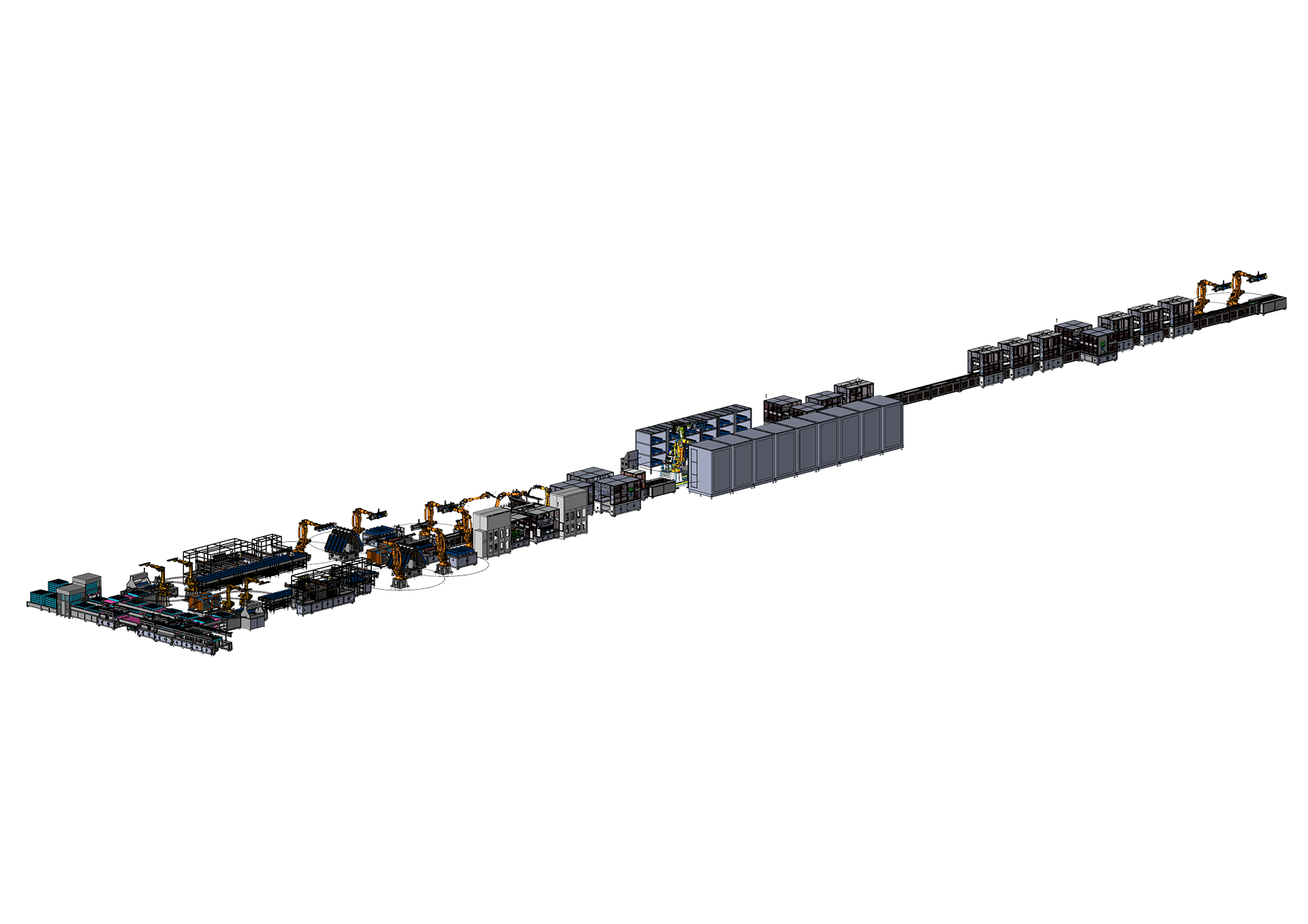 SHINHOP Laser 30PPM Power Line High-Speed Automated Assembly Line for New Energy Power Battery Packaging and Welding
