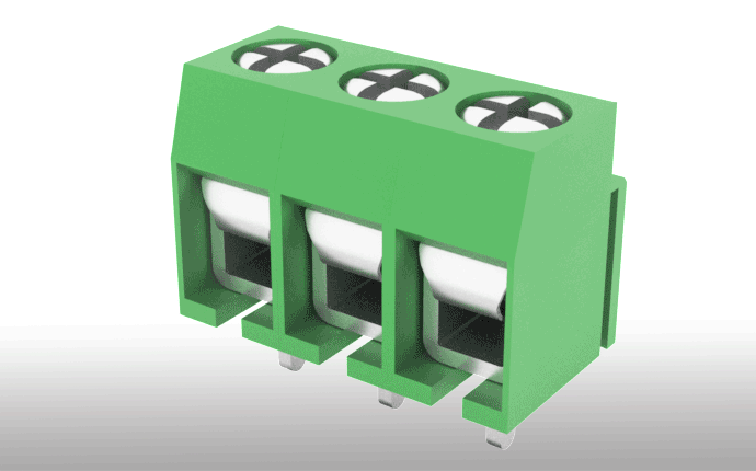 PCB Terminal Block KF126V-5.00mm High-Current 18A Rated 300V Insulation Resistance 20mΩ Phosphor Bronze Reed for Battery Energy Storage Systems