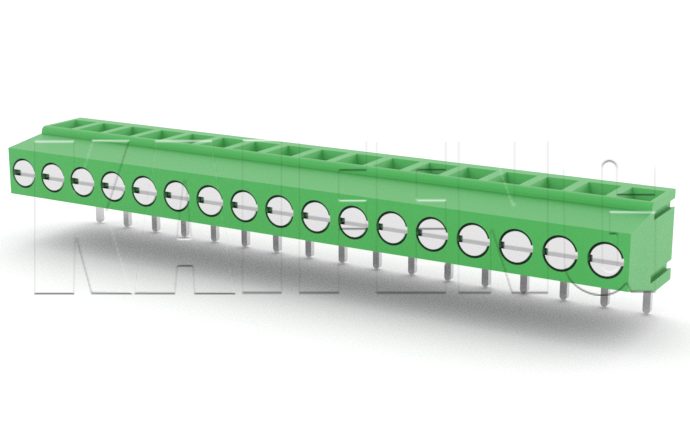 PCB Terminal Block KF128R(H:13.9)-5.00mm 300V 10A 20mΩ for Energy Storage Battery Systems
