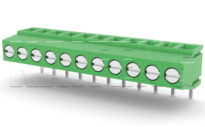 PCB Terminal Block KF128R(H:13.9)-5.08mm Brass Tin Plated Contacts PA66 Housing for Energy Storage & Battery Systems