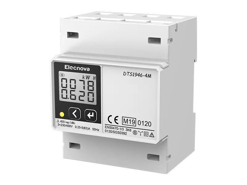 AC DIN-Rail Mounted Energy Meter High Accuracy Real-Time Monitoring for EV Charging Stations