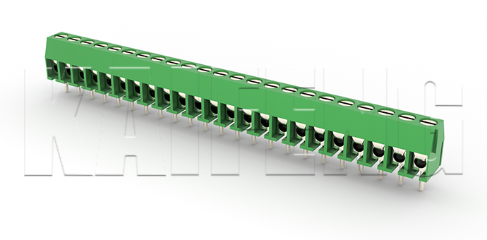 PCB Terminal Block KF126V-5.00mm 300V UL 10A 20mΩ Contact Resistance for Energy Storage and Battery Systems
