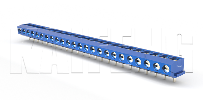 PCB Terminal Block KF301R-5.00mm 300V 12A 20mΩ Resistance for Battery Energy Storage Systems