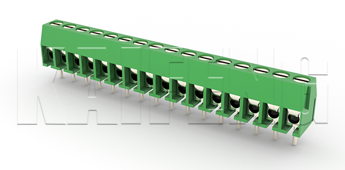 PCB Terminal Block KF126V-5.00mm High-Current 18A Rated 300V Insulation Resistance 20mΩ Phosphor Bronze Reed for Battery Energy Storage Systems