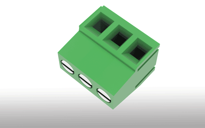 PCB Terminal Block KF128R(H:13.9)-5.00mm Brass Tin Plated Screw Terminal 10A 300V Industrial Power Distribution KAIFENG