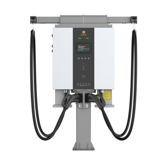 Athena 60kW Dual Charging DC Fast Charger High Efficiency 95% 80A Output with Cable Retractor and Electrical Protection for EV Charging Stations Starcharge