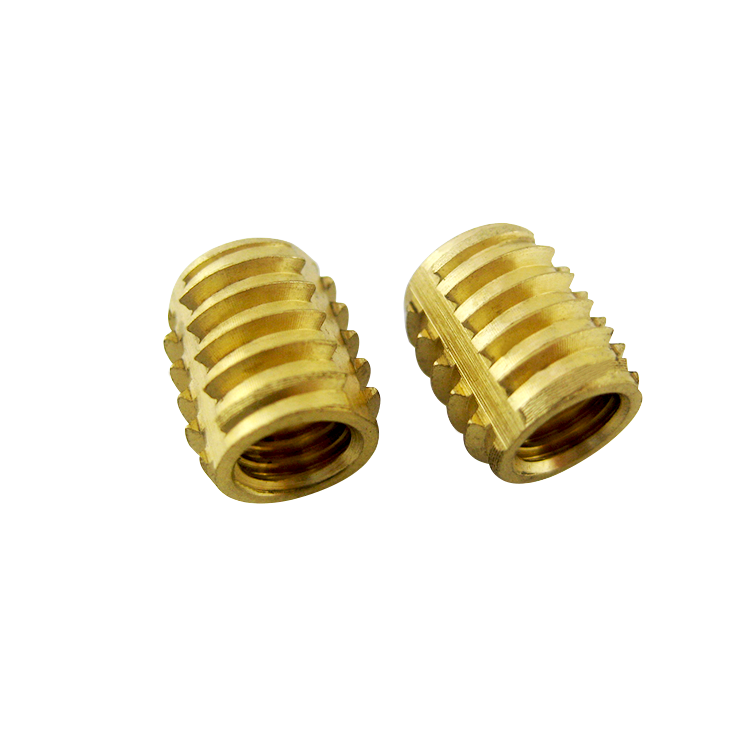 Knurled Copper Thread Inserts Injection Molded Customized Copper Nuts for Electronics and Automotive Applications
