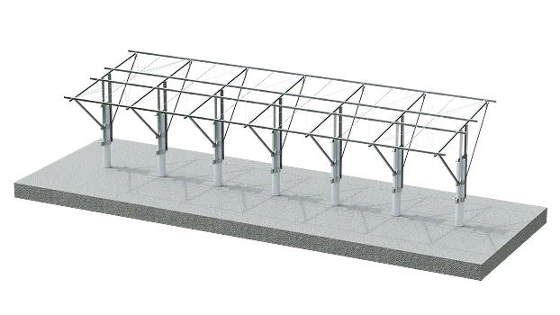 Centralized Fixed Mounting System Optimized for Desert & Flat Ground Applications Hot-Dip Galvanized Durable Structure with 2P Module Layout
