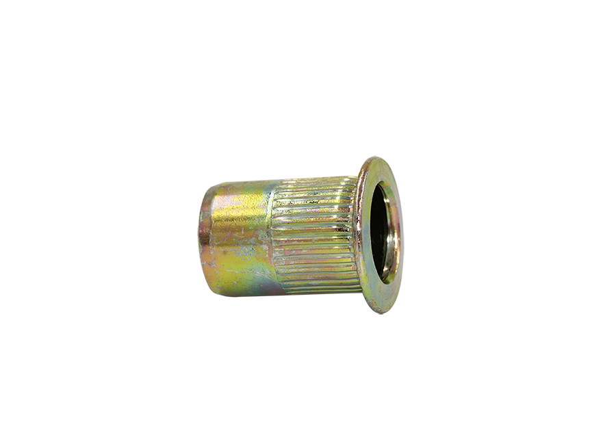 Rivet Nut Knurled Head Colorful Zinc Coated Flat Head Carbon Steel Fastener for Industrial Battery Assembly