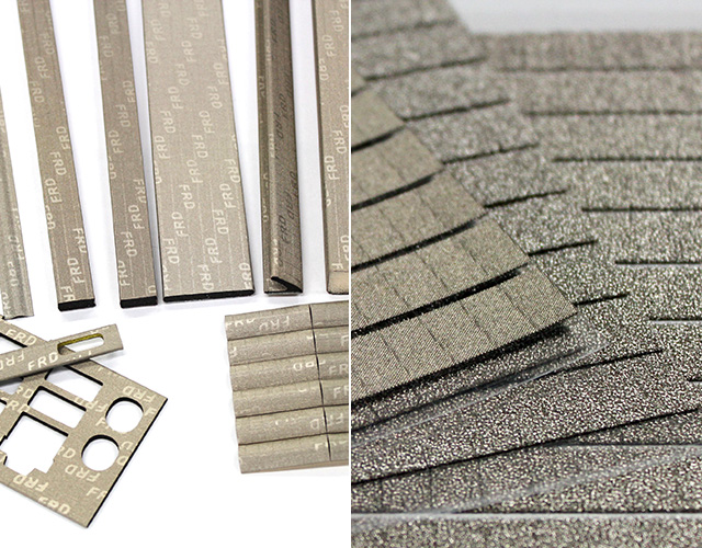 Fabric Over Foam & Conductive Foam 150℃ High Temperature Halogen-Free Flame Retardant UL94-V0 Customized for Battery and Energy Storage Applications