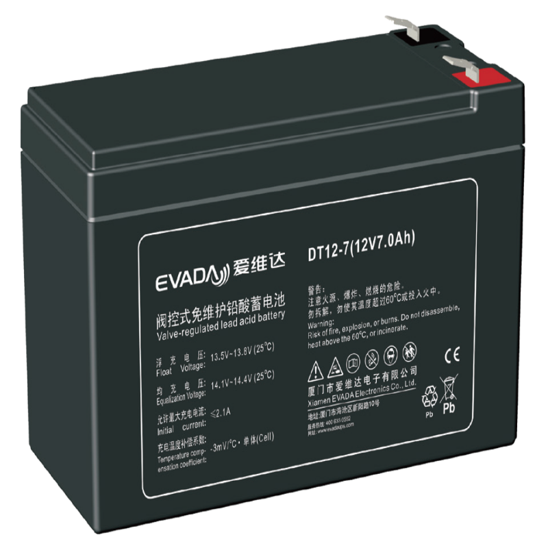 Lead Acid 7AH Battery Valve-Regulated Maintenance-Free High-Rate Performance for Data Centers Evada