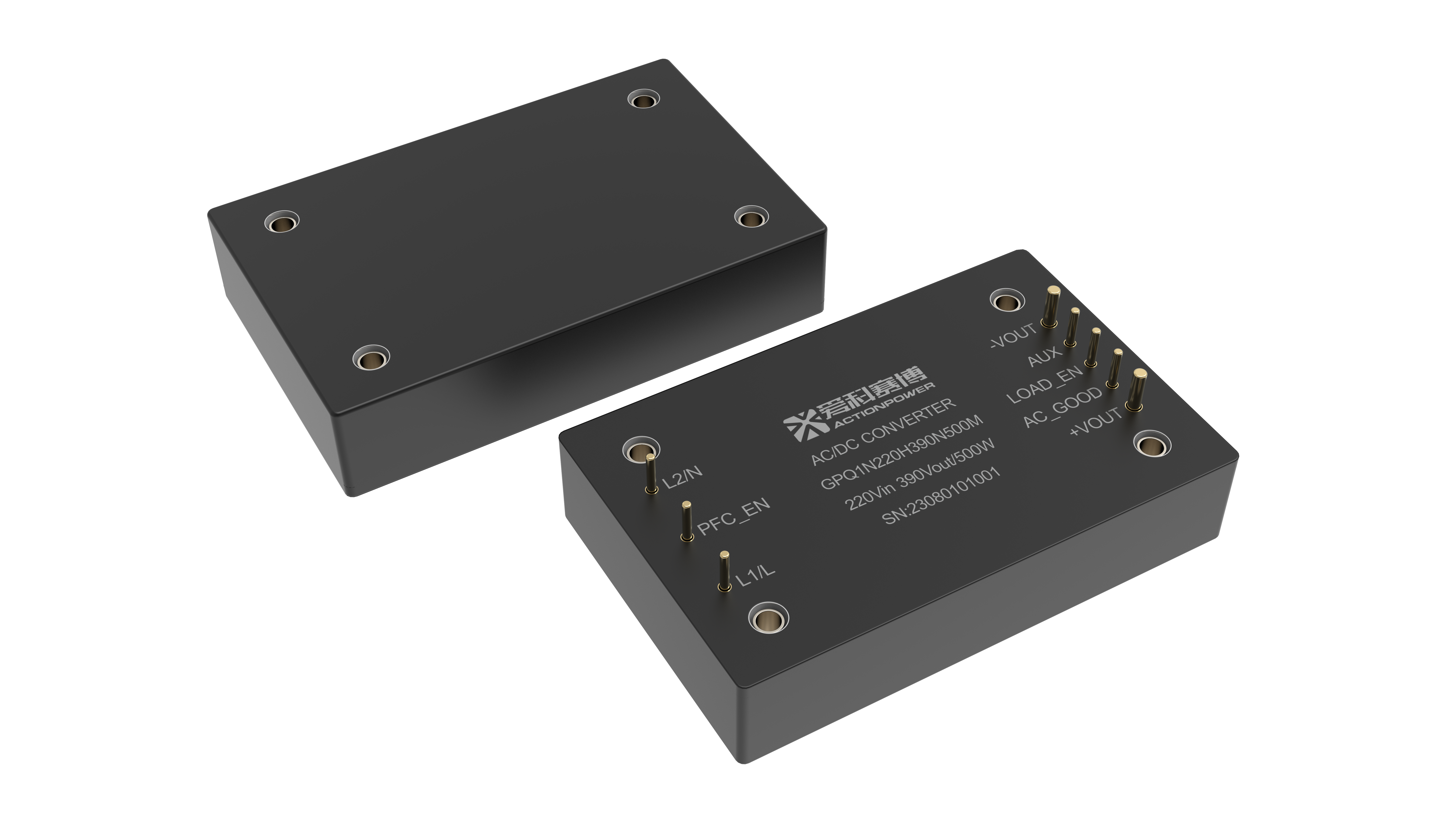 GPQ 1N Series High-Power AC/DC Converter Module 1/4 Brick 500W 95% Efficiency 2000Vac Isolation Voltage for Energy Storage and Battery Systems