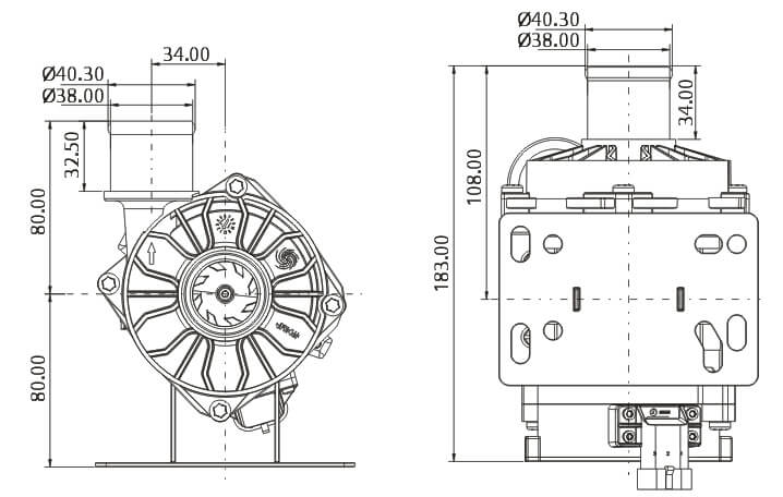 Energy Storage Water Pump P9007 24V 25m Head 110L/min Flow for Cooling Systems