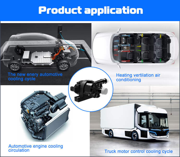 12V Vehicle Cooling DC Pump P6212 35L/min 9m Max Lift Automotive Thermal Management System