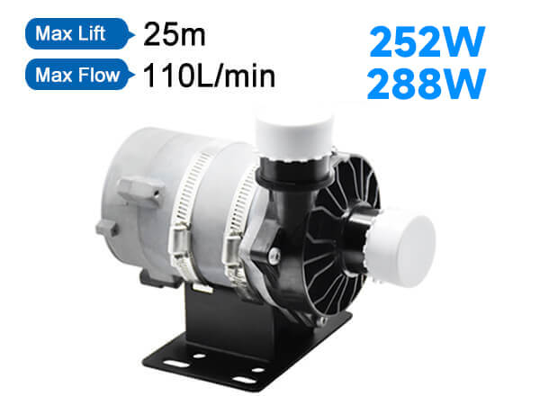 24V New Energy Car Pump P9007 25m Max Head 110L/min Bus Cooling System