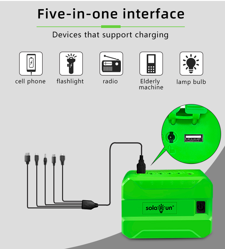 Solar Energy Products Portable Home Lighting Power System With Phone Charger for Off Grid Areas