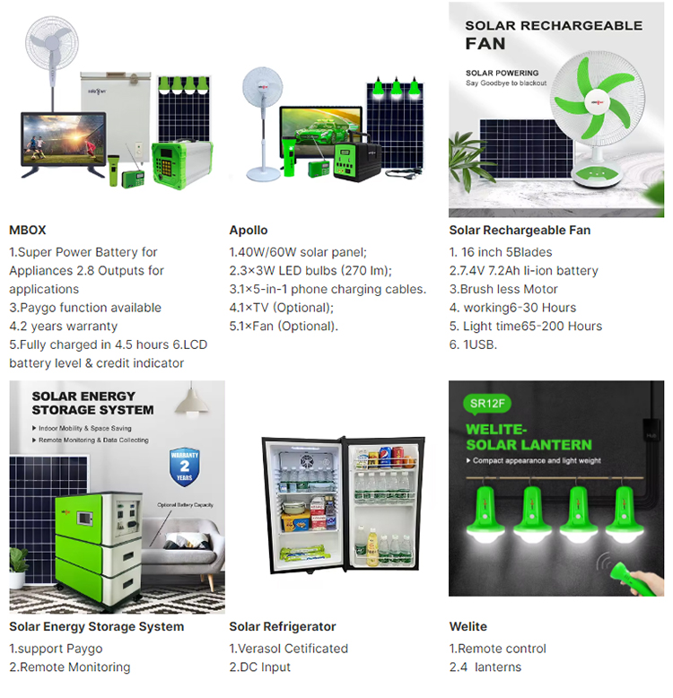 Solar Energy Products Portable Home Lighting Power System With Phone Charger for Off Grid Areas