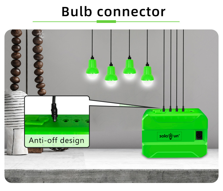 Solar Energy Products Portable Home Lighting Power System With Phone Charger for Off Grid Areas