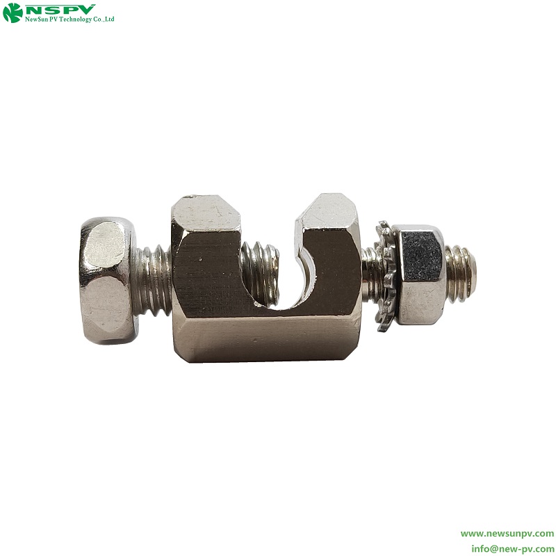 Solar Grounding Connector Earth Lugs Copper Cable Grounding Clamp for Solar Power Systems NSPV