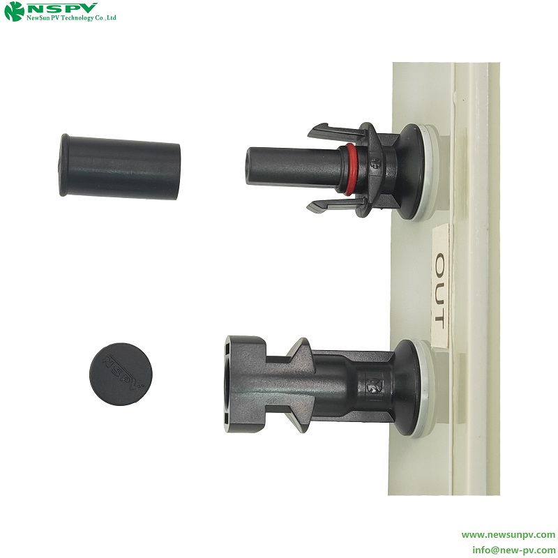 Solar Connector Dust Cap Dust Protection for PV4.0 Male/Female Connectors Black EPDM UL94-V0 Rated