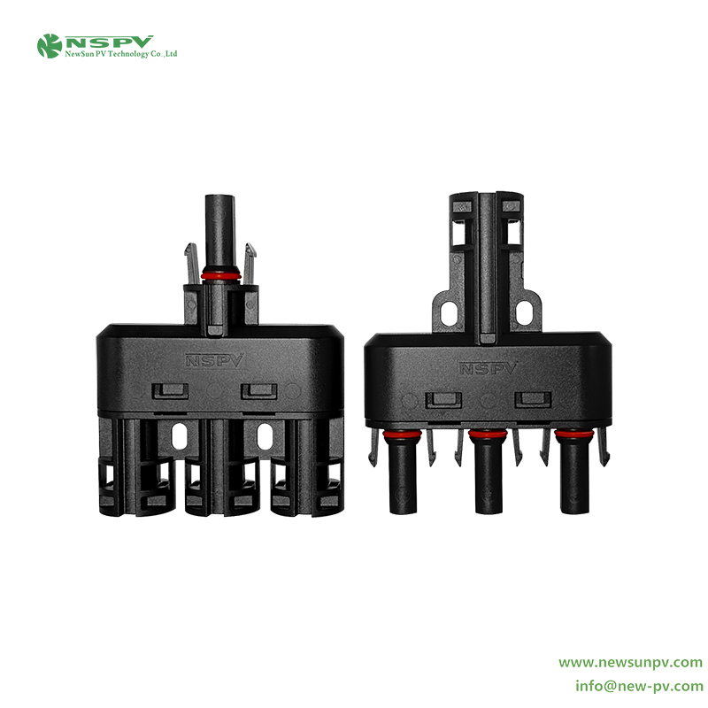 PV4.0 DC Solar Branch Connector 1500VDC IP68 Rated 35A Solar Power System Assembly