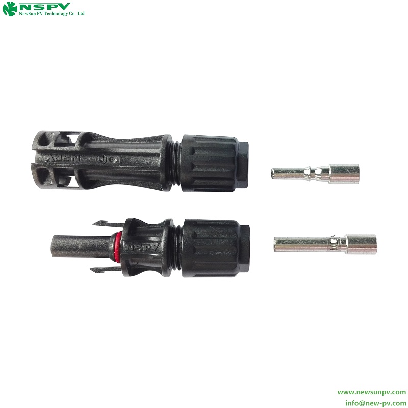 Solar 1500VDC PV4.0 DC Cable Connector 10sqmm 35-60A IP68 Waterproof Detachable for Solar System Assembly