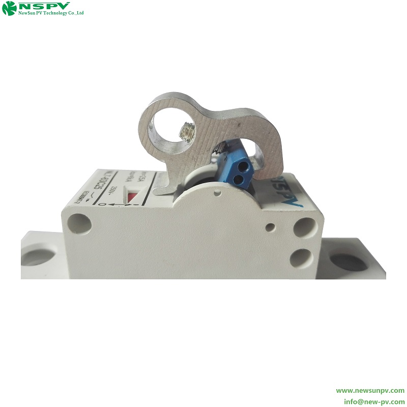 Solar MCB Lockout Aluminum Durable for Circuit Breaker Safety Lockout with Padlock Compatibility