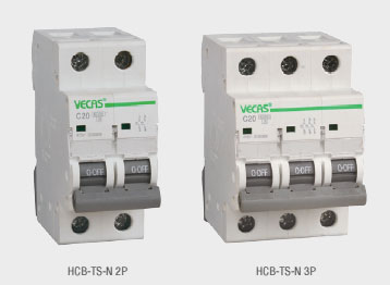 HCB-TS-N Mini Circuit Breaker Overload & Short Circuit Protection for AC 240/415V Energy Storage Systems