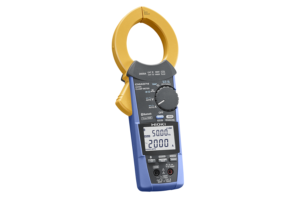 AC/DC Clamp Meter CM4374 True RMS 2000A with Bluetooth Wireless Technology for Solar Panel and Industrial Electrical Measurements HIOKI