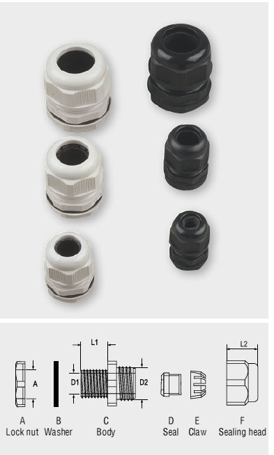 Nylon Cable Glands Metric Threaded Entry IP68 Rated for Harsh Environments