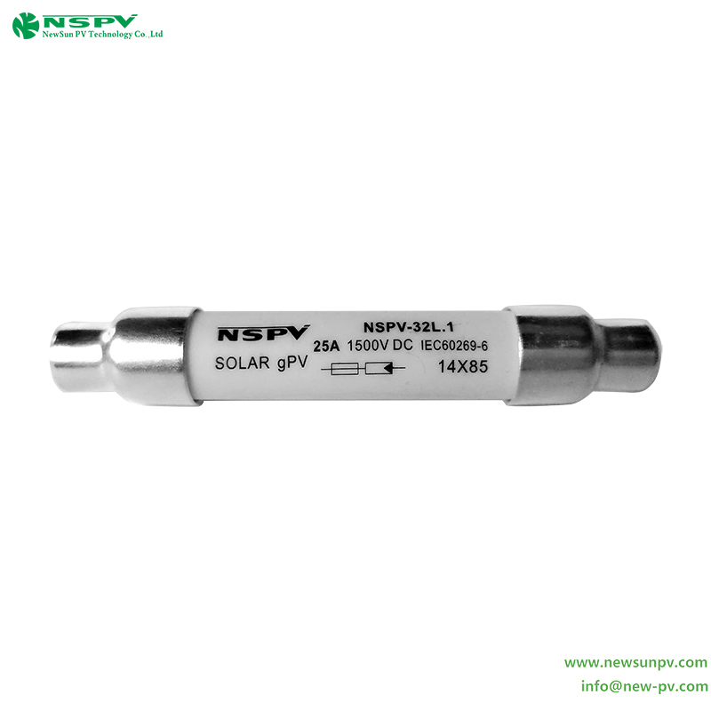 Solar Fuse 1500VDC 14*85mm High Breaking Capacity for PV System Protection
