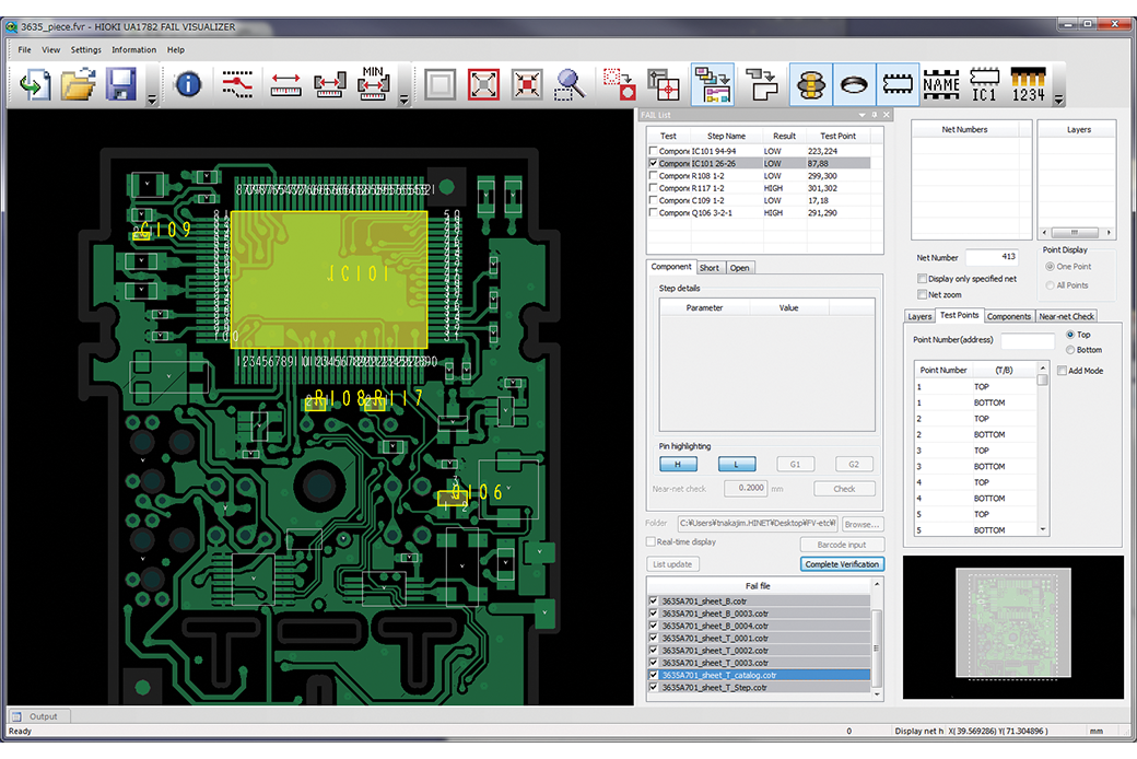 FAIL VISUALIZER UA1782 Test Result Visualization Tool for ICT & Bare Board Testing HIOKI