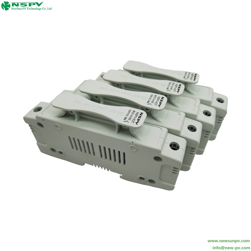 1500VDC Solar Fuse Holder 50A PA Insulation Overcurrent Protection for PV Systems