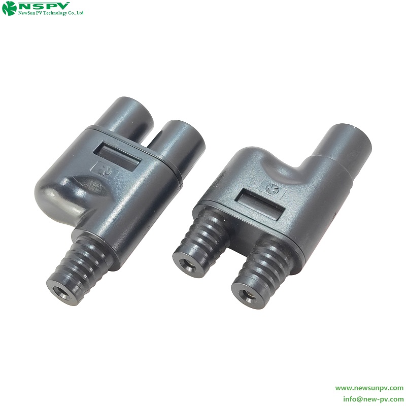 PV3.0 DC Solar Cable Connector Rubber Insulation IP67 Waterproof 30A Rated Current for Solar System Assembly