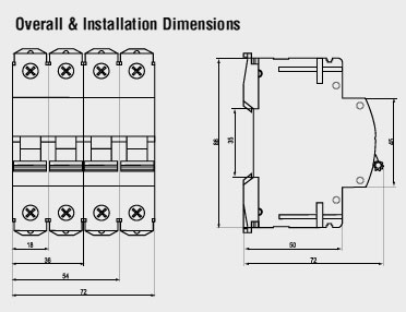 HCB-TS-N Mini Circuit Breaker Overload & Short Circuit Protection for AC 240/415V Energy Storage Systems